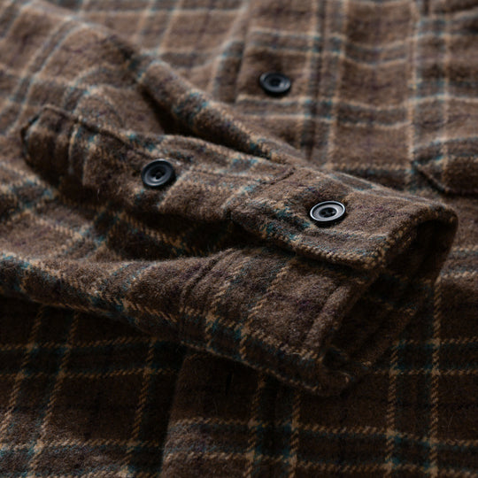 Herren Lockeres Flanell-Hemdjacken-Overshirt mit weichem Griff und aufgesetzter Brusttasche Nord Taschen