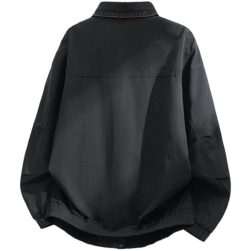 Herren Oversized Utility-Blouson mit Cordkragen, Pattentaschen und elastischem Saum Nord Taschen