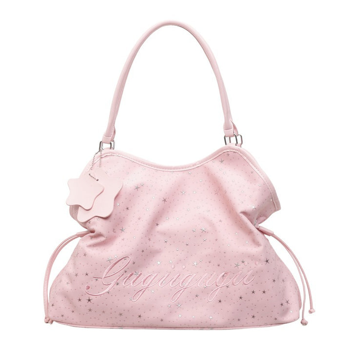 Damen Freizeit Hobo-Tasche aus geschmeidigem Kunstleder mit funkelndem Sternendesign Nord Taschen