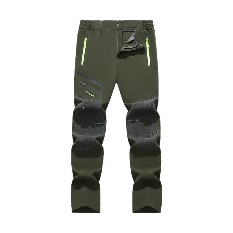 Herren Softshell-Outdoorhose mit verstärkten Kniepartien, Reißverschlusstaschen und elastischem Bund Nord Taschen