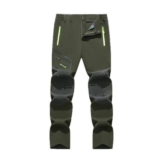Herren Softshell-Outdoorhose mit verstärkten Kniepartien, Reißverschlusstaschen und elastischem Bund Nord Taschen