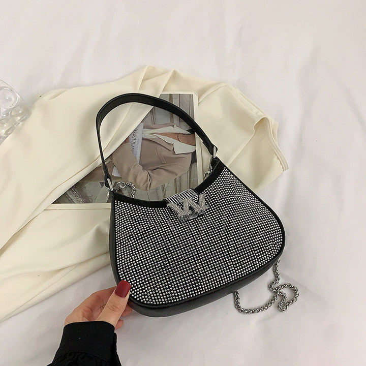 Damen exklusive Glamour-Handtasche mit funkelnden Strasssteinen Nord Taschen