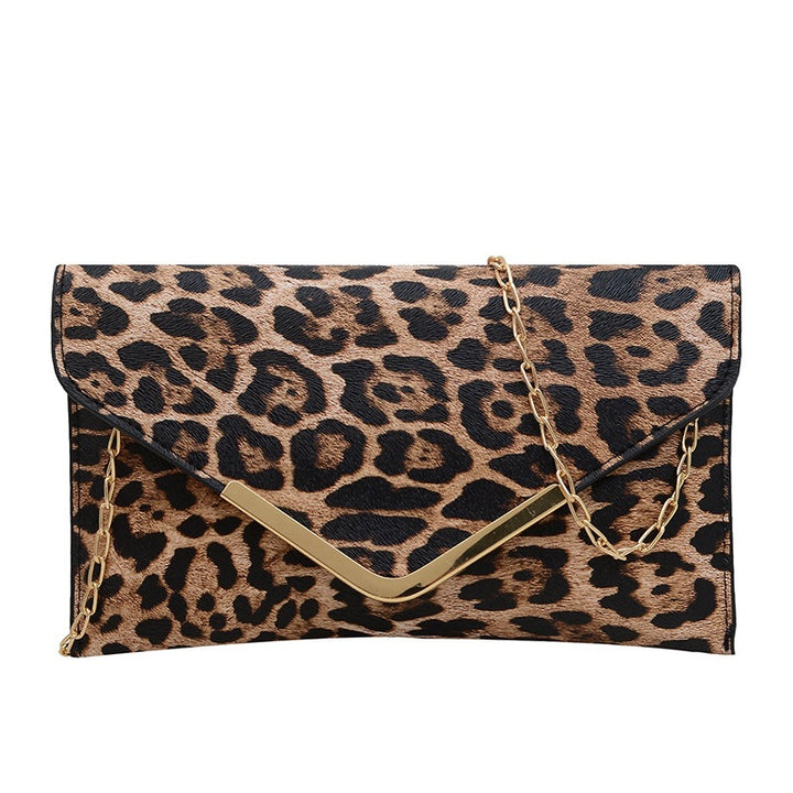 Damen elegante Clutch-Tasche mit trendigem Leoparden-Muster Nord Taschen