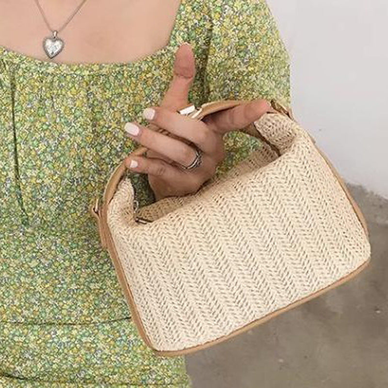 Damen Hobo-Tasche aus geflochtenem Kunstleder mit abnehmbarem Schulterriemen Nord Taschen
