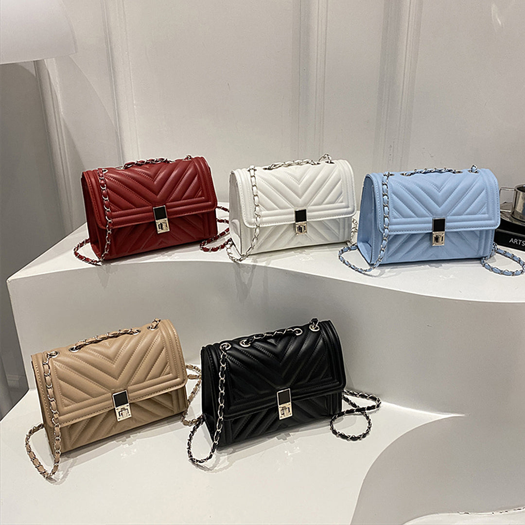 Damen Handtasche mit innovativem Ketten-Riemen Nord Taschen