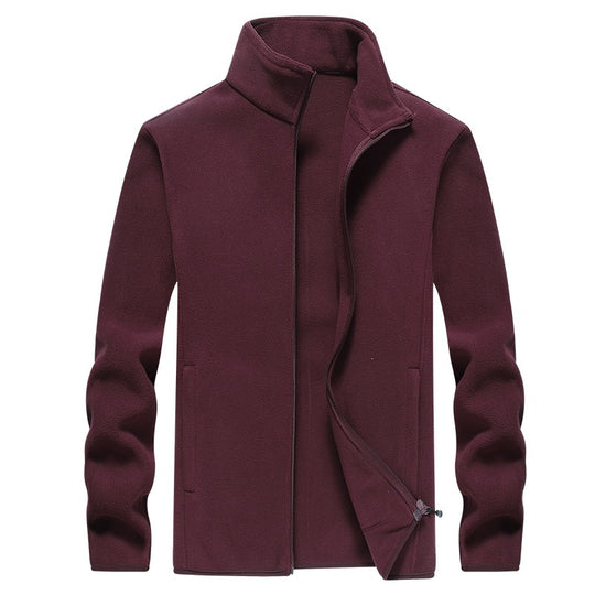 Herren Fleecejacke mit Stehkragen, durchgehendem Reißverschluss & Eingrifftaschen Nord Taschen