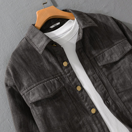 Herren Jeansjacke im Acid‑Wash Look mit Oversize‑Schnitt Nord Taschen