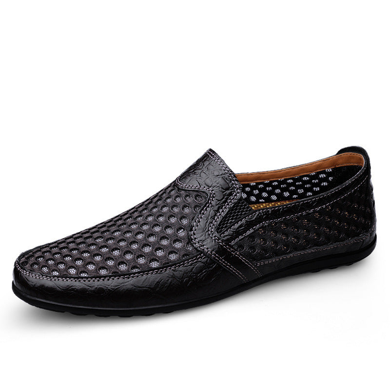 Herren Bequeme und atmungsaktive Slippers mit perforiertem Obermaterial