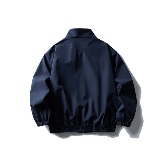 Herren Windbreaker-Jacke im Boxy‑Schnitt mit Stehkragen und elastischem Saum Nord Taschen