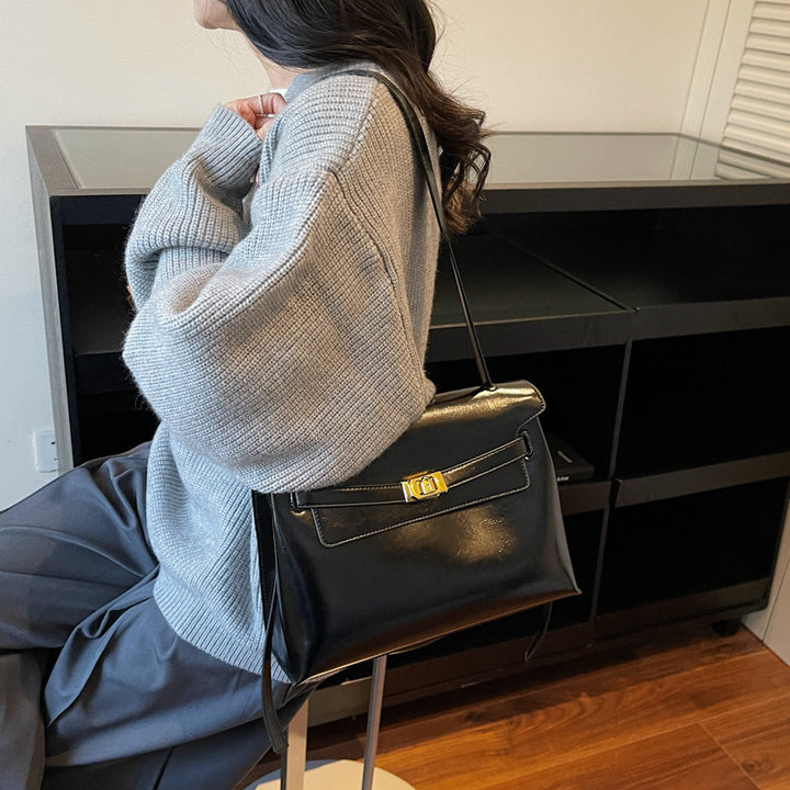 Damen elegante Schultertasche aus hochwertigem Leder Nord Taschen