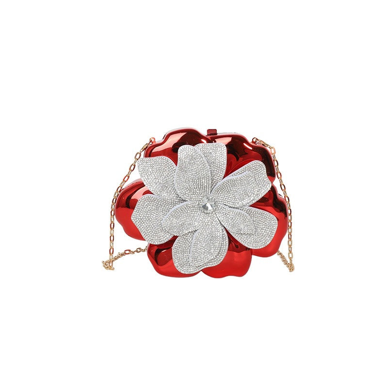 Damen Clutch mit floralem Design und glamourösem Glitzereffekt Nord Taschen