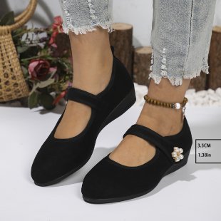 Damen Mokassin-Schuhe mit elegantem Riemen und zeitloser Blütenapplikation Nord Taschen