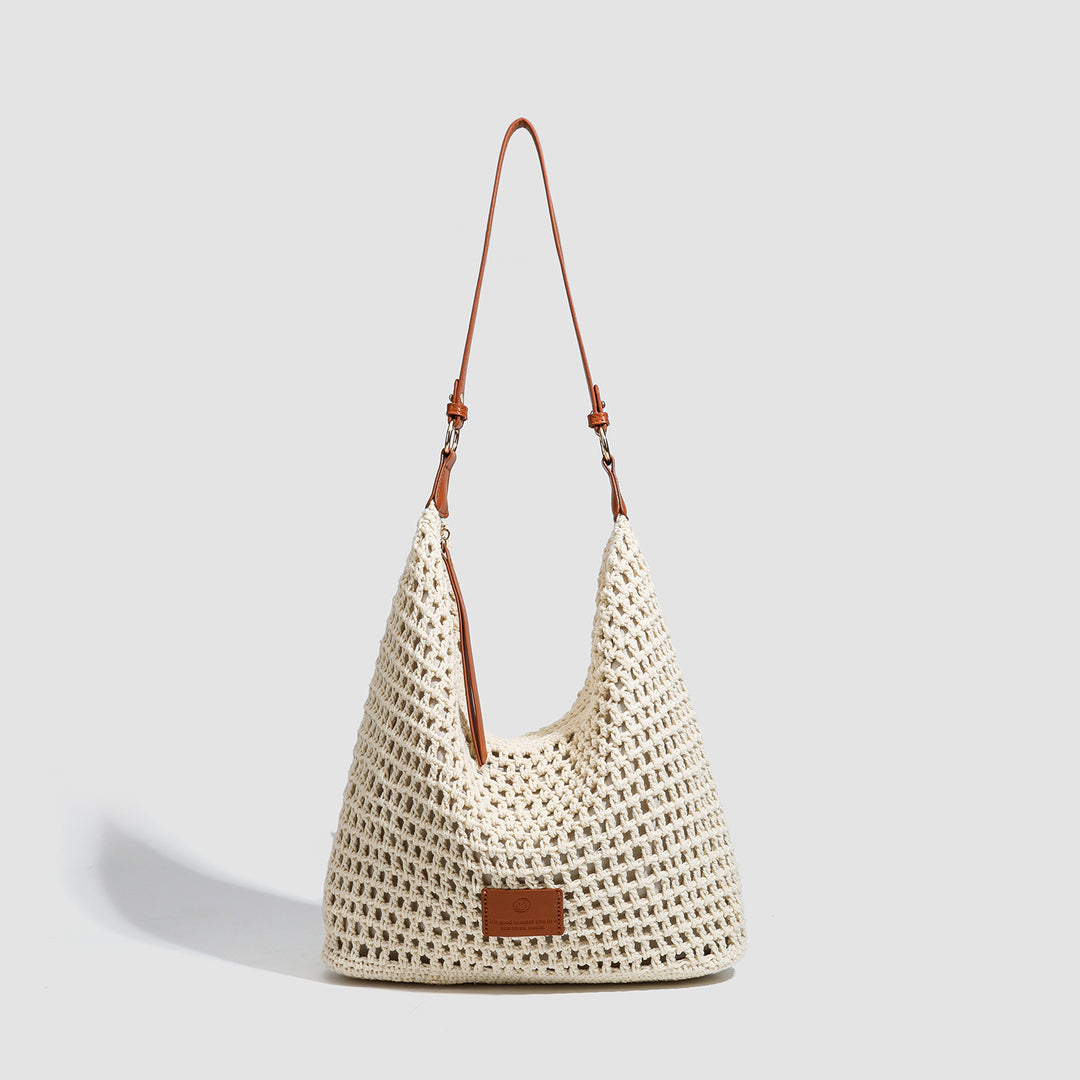 Damen Hobo-Tasche aus handgefertigtem Makramee mit robustem Tragegurt Nord Taschen