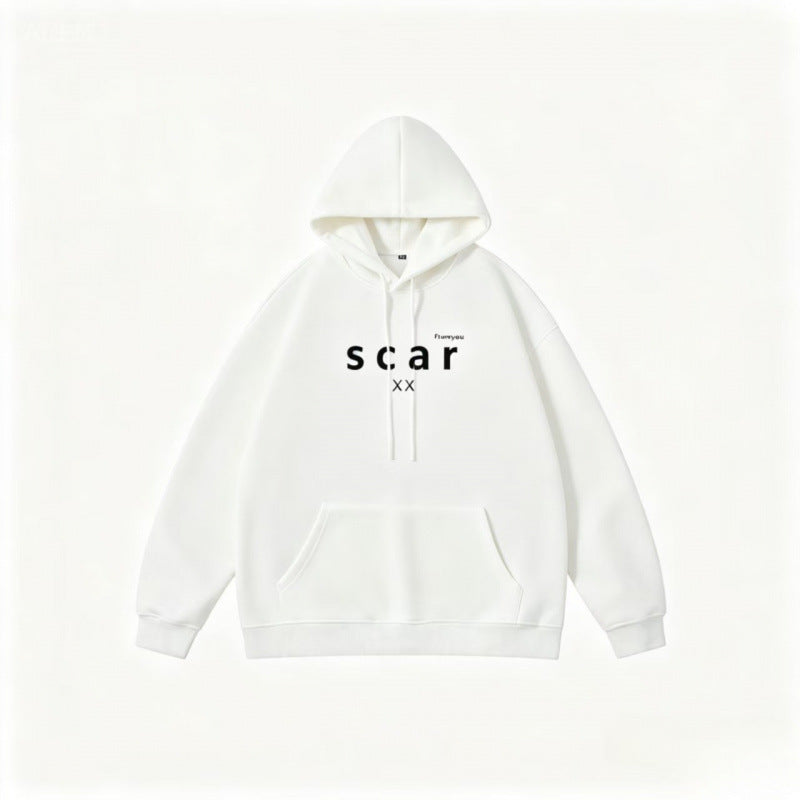 Unisex Oversize-Kapuzenpullover mit Kängurutasche und minimalem Frontprint Nord Taschen