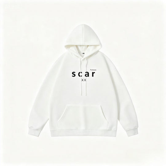 Unisex Oversize-Kapuzenpullover mit Kängurutasche und minimalem Frontprint Nord Taschen