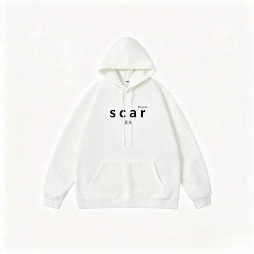 Unisex Oversize-Kapuzenpullover mit Kängurutasche und minimalem Frontprint Nord Taschen