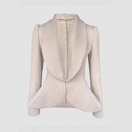 Damen Eleganter Strickblazer mit strukturiertem Design Nord Taschen