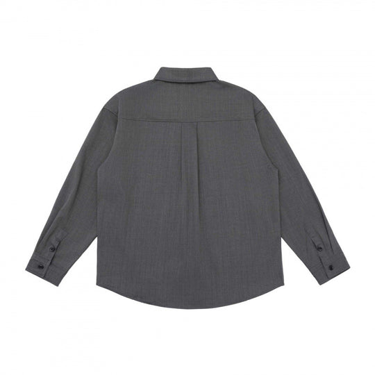 Unisex Oversize-Langarmhemd im Boxy-Cut mit Brusttasche und gerundetem Saum Nord Taschen