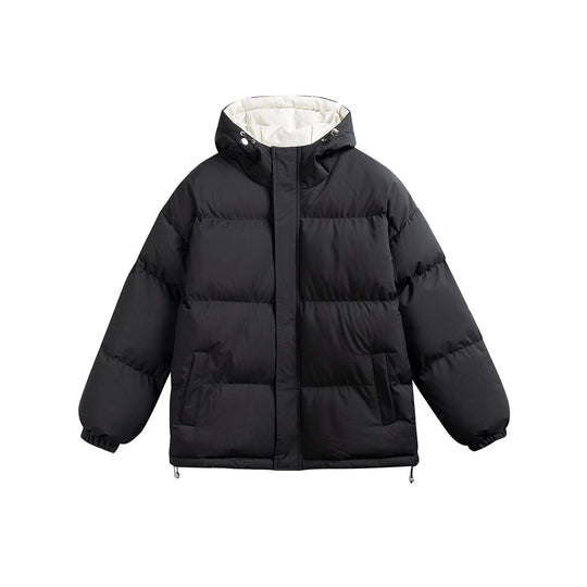 Damen Wattierte Kapuzen‑Steppjacke im Oversize‑Pufferschnitt mit Tunnelzugbund Nord Taschen