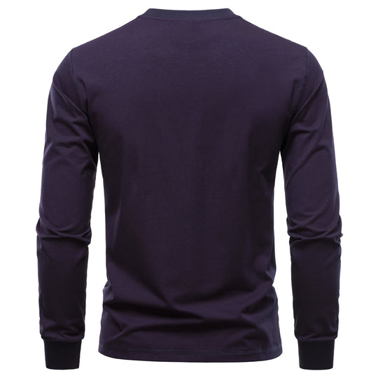 Herren Langarmshirt aus Stretch-Baumwollmix mit Rundhals und Flachnähten Nord Taschen
