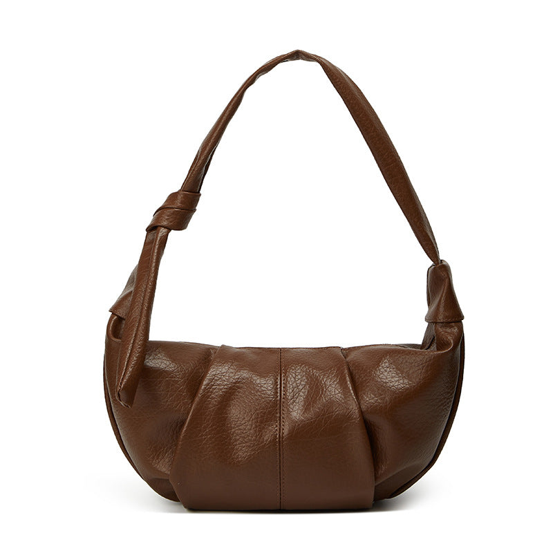 Damen Hobo-Tasche aus hochwertigem Kunstleder mit gefaltetem Design und einem modischen Trageriemen Nord Taschen