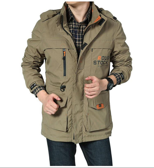 Herren Multifunktionale Fieldjacke im Utility‑Design mit Kapuze und Mehrfachtaschen Nord Taschen