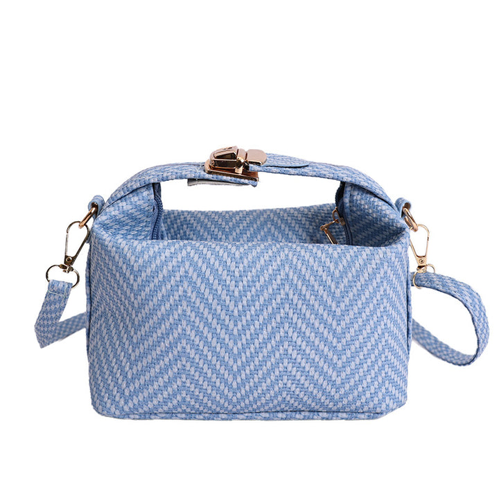 Damen Umhängetasche mit elegantem Design und goldenen Verschlüssen Nord Taschen