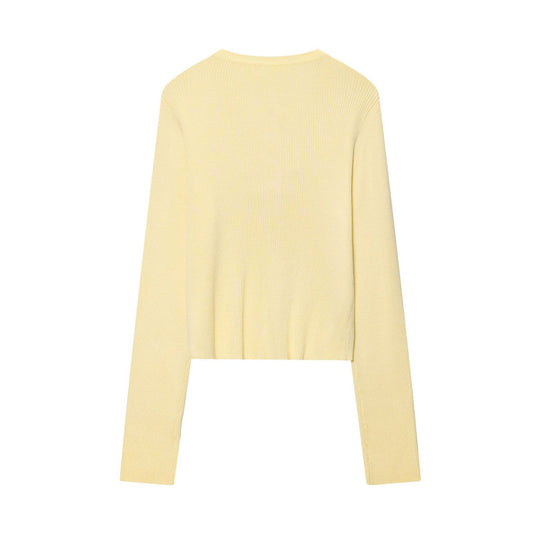 Damen Cropped Feinstrick-Cardigan mit Druckknopfleiste und Rippstruktur Nord Taschen