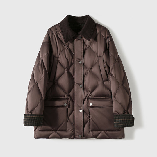 Damen Steppjacke mit karierten Akzenten Nord Taschen
