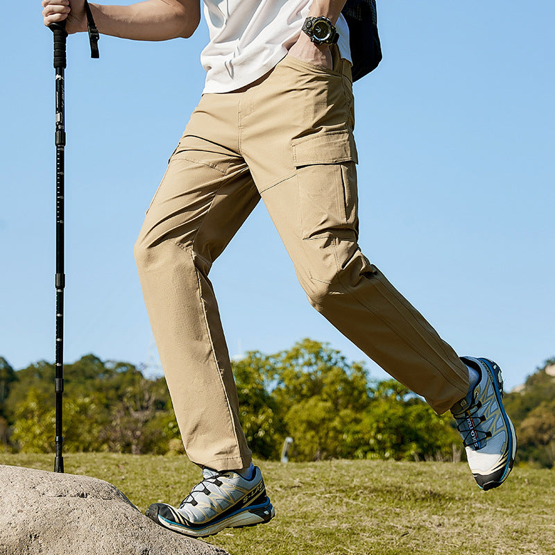 Herren Leichte Trekking-Cargohose mit Stretch-Anteil, vorgeformten Knien und Mehrfachtaschen Nord Taschen