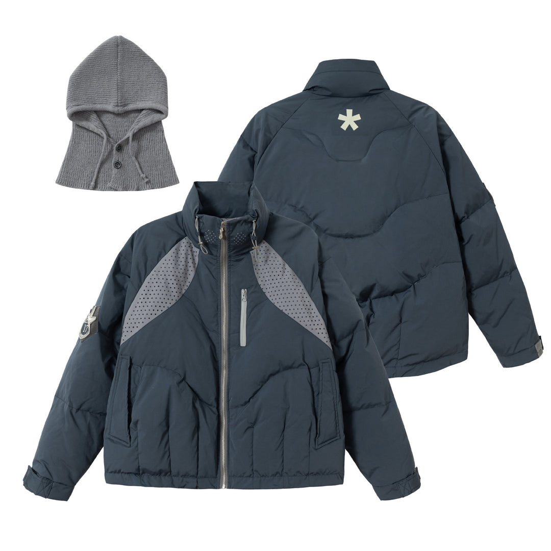 Herren Kurz geschnittener wattierter Winterblouson mit hohem Stehkragen Nord Taschen