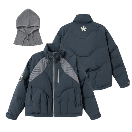 Herren Kurz geschnittener wattierter Winterblouson mit hohem Stehkragen Nord Taschen