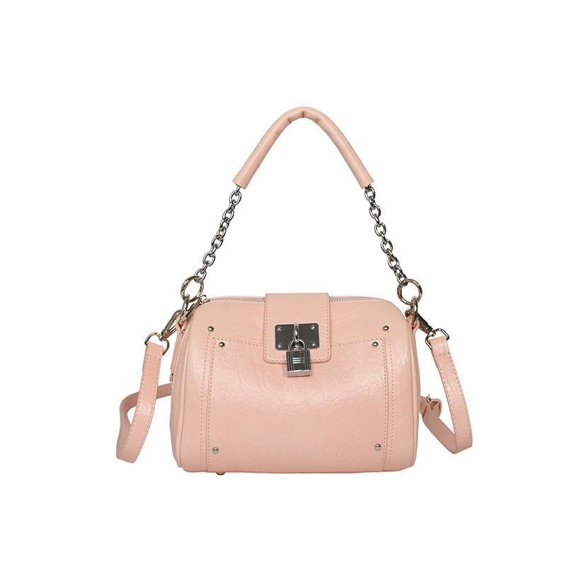 Damen Leder Handtasche mit eleganter Schnappverschluss Nord Taschen