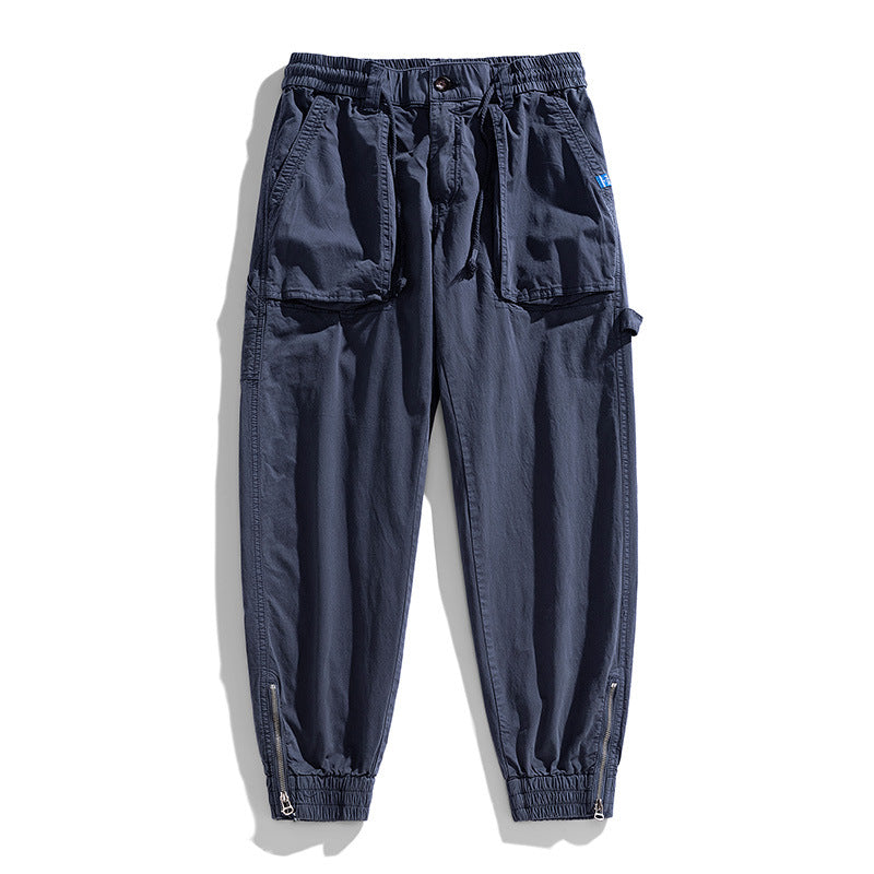 Herren Workwear-Cargohose im Tech-Joggerstil mit aufgesetzten Fronttaschen, Hammer-Schlaufe und Knöchel-Reißverschlüssen Nord Taschen