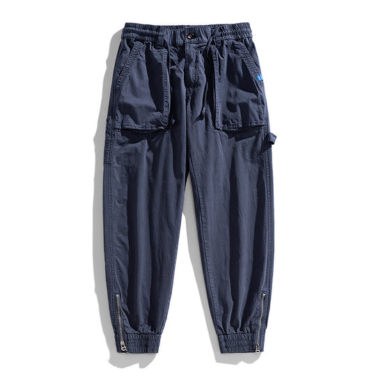 Herren Workwear-Cargohose im Tech-Joggerstil mit aufgesetzten Fronttaschen, Hammer-Schlaufe und Knöchel-Reißverschlüssen Nord Taschen