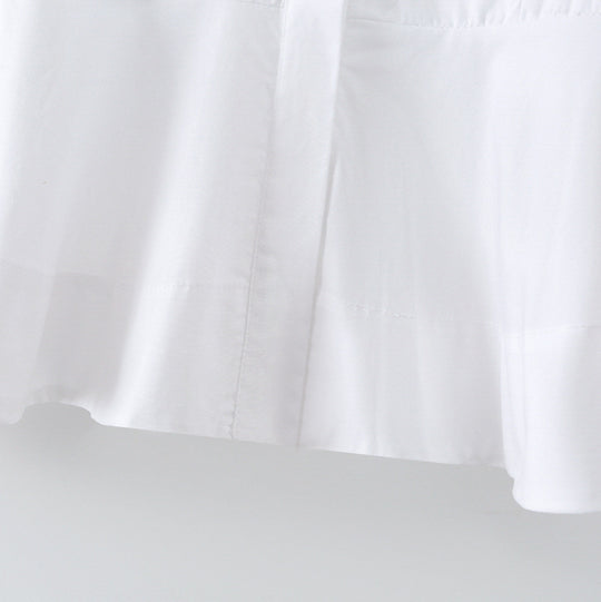 Damen Taillierte Popelinbluse mit Brustabnähern und verdeckter Knopfleiste Nord Taschen