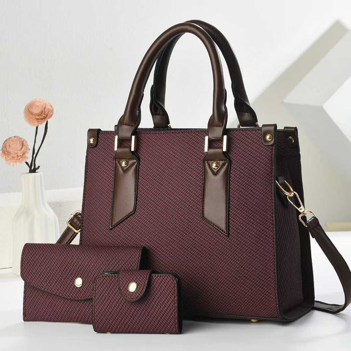 Damen tote Tasche mit strukturiertem Design und abnehmbarer Clutch Nord Taschen