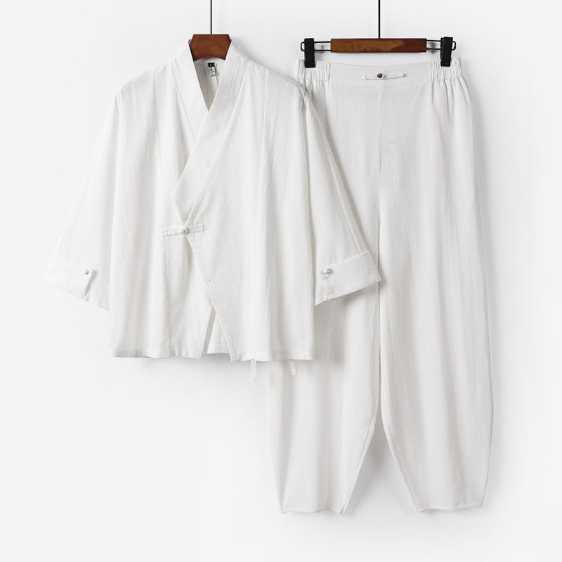 Herren Kimono-Jacken- und Haremshosen-Set Nord Taschen