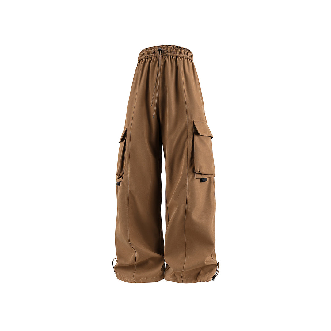 Herren weite Utility‑Cargohose im Baggy‑Cut mit Tunnelzugbund, großen Klappentaschen und verstellbarem Beinabschluss Nord Taschen