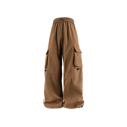 Herren weite Utility‑Cargohose im Baggy‑Cut mit Tunnelzugbund, großen Klappentaschen und verstellbarem Beinabschluss Nord Taschen