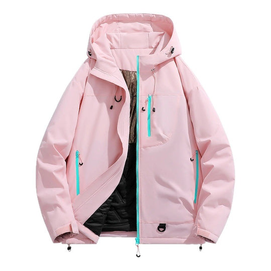 Damen Wasserdichte isolierte Softshell‑Thermojacke mit Kapuze und Multifunktionstaschen Nord Taschen
