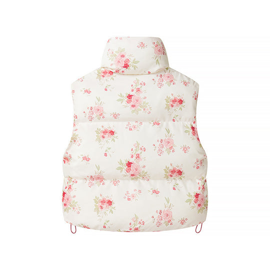 Damen Gesteppte Kurzweste mit Stehkragen, Patchwork-Bandana‑Print und Kordelzug Nord Taschen