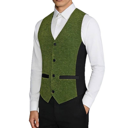 Herren Glitzer-Weste mit tailliertem Schnitt und kontrastseitenteilen Nord Taschen