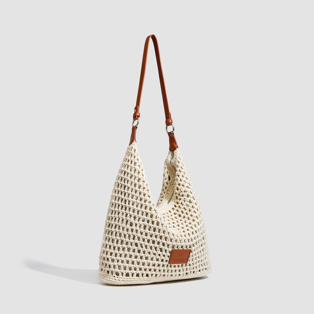 Damen Hobo-Tasche aus handgefertigtem Makramee mit robustem Tragegurt Nord Taschen