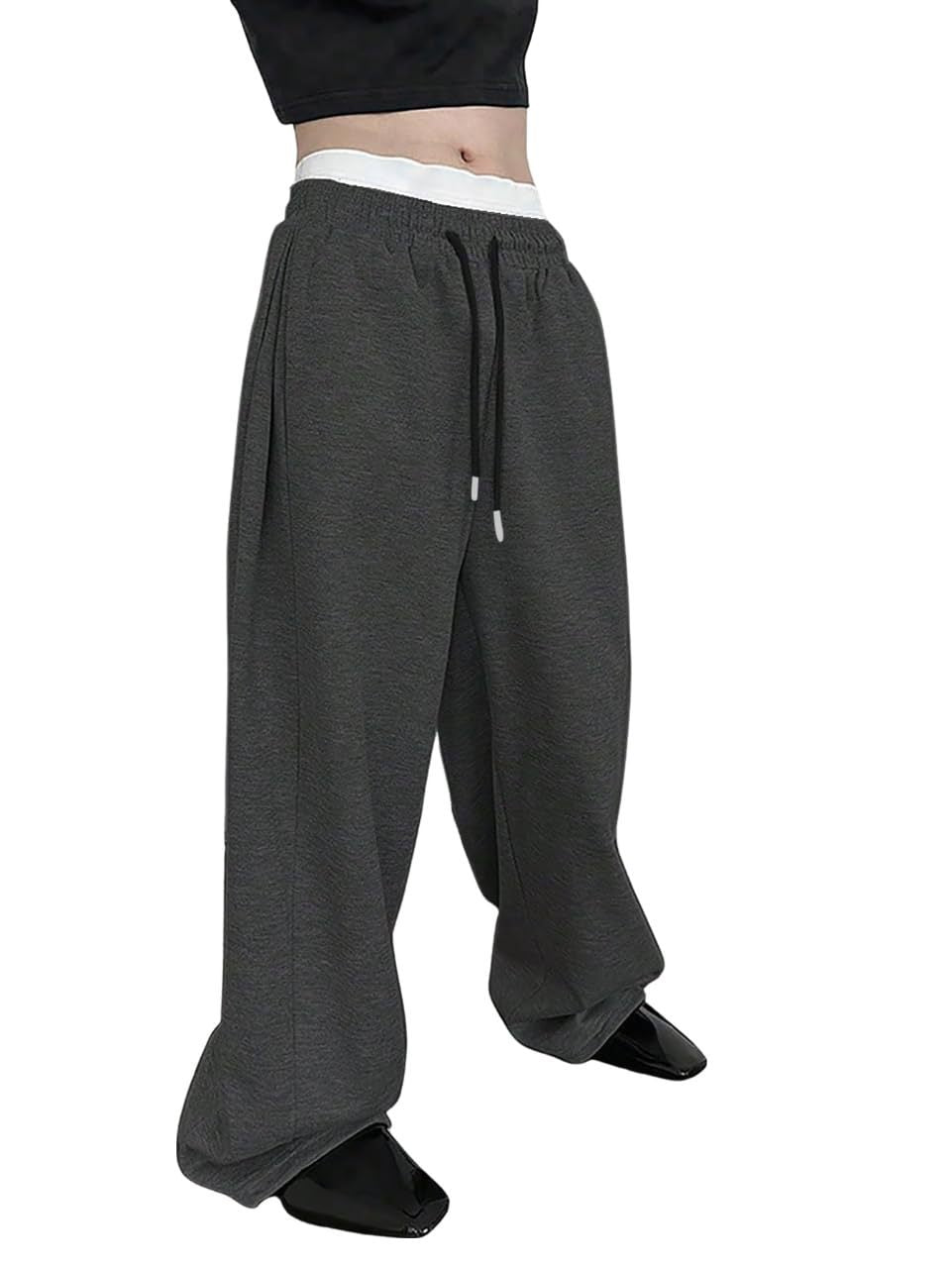 Unisex nan weite Sweatpants mit elastischem Bund, breitem Bein, Kordelzug und verdeckten Seitentaschen Nord Taschen