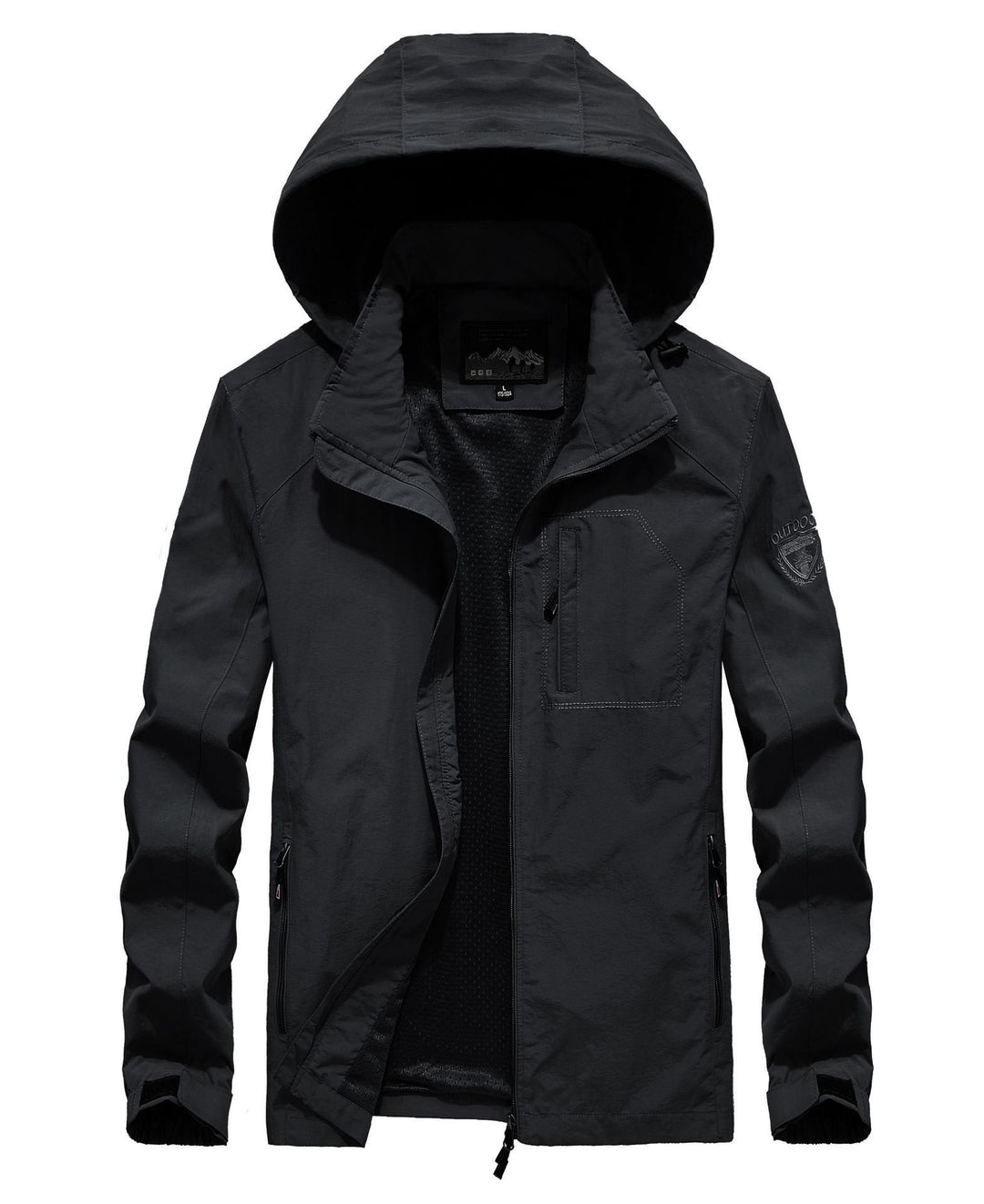 Herren leichter atmungsaktiver Fieldparka mit Mesh‑Futter und Kapuze Nord Taschen