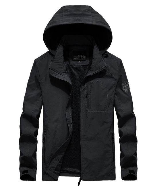 Herren leichter atmungsaktiver Fieldparka mit Mesh‑Futter und Kapuze Nord Taschen