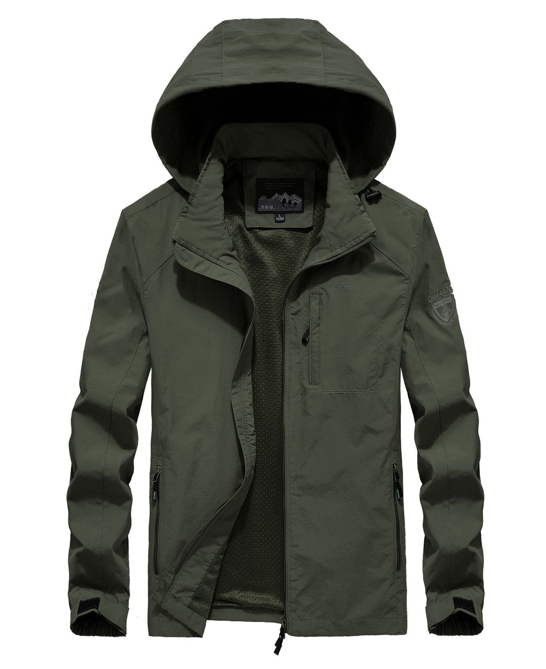 Herren leichter atmungsaktiver Fieldparka mit Mesh‑Futter und Kapuze Nord Taschen