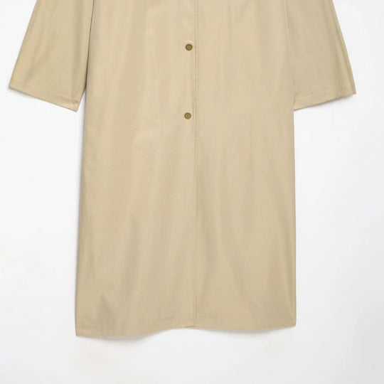 Damen Leichter Trenchcoat mit Schultercape und Druckknopf-Verschluss Nord Taschen