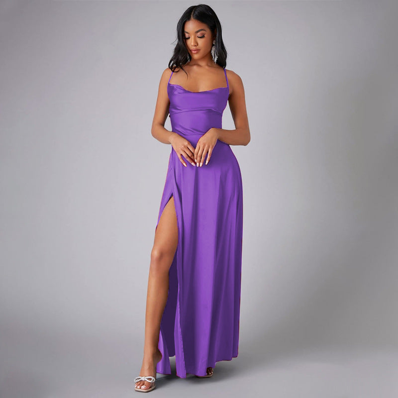 Elegantes Seiden Maxikleid Damen